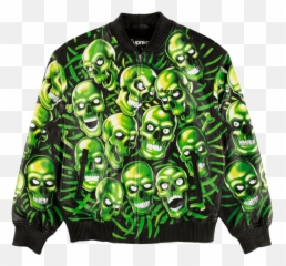 Download Liquid Blue - Skull Hoodie Supreme Png,Pile Of Skulls Png