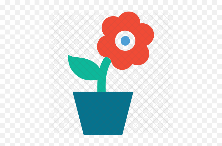 Flower Pot Icon Of Flat Style - Flowerpot Png,Flower Pot Png