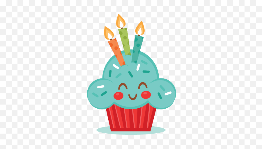 Birthday Cupcake Svg Scrapbook Cut File - Cute Birthday Cupcake Clipart Png,Birthday Cupcake Png