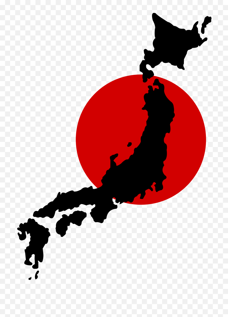 Japan Map Vector Png Clipart - Japan Map Vector Png,Japanese Flag Png