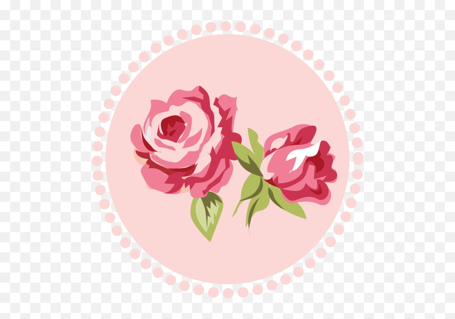 Download Free Png Romantic Pink Flower Border Hd - Dlpngcom Flower Shop Logo Hd,Pink Flower Border Png