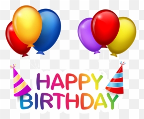 Happy Birthday With Balloons Png Clip