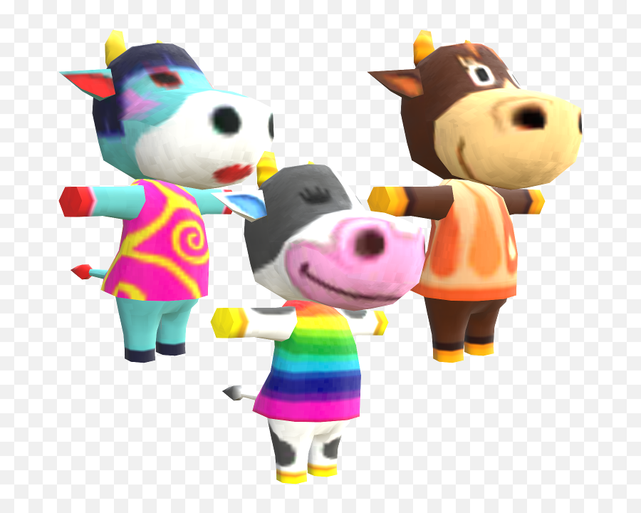 3ds - Animal Crossing New Leaf Cows The Models Resource Cartoon Png,Cows Png