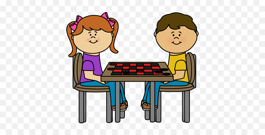 Download Kids Checker Table Clip Art - Table Games Clip Art Checkers Clip Art Png,Checker Png
