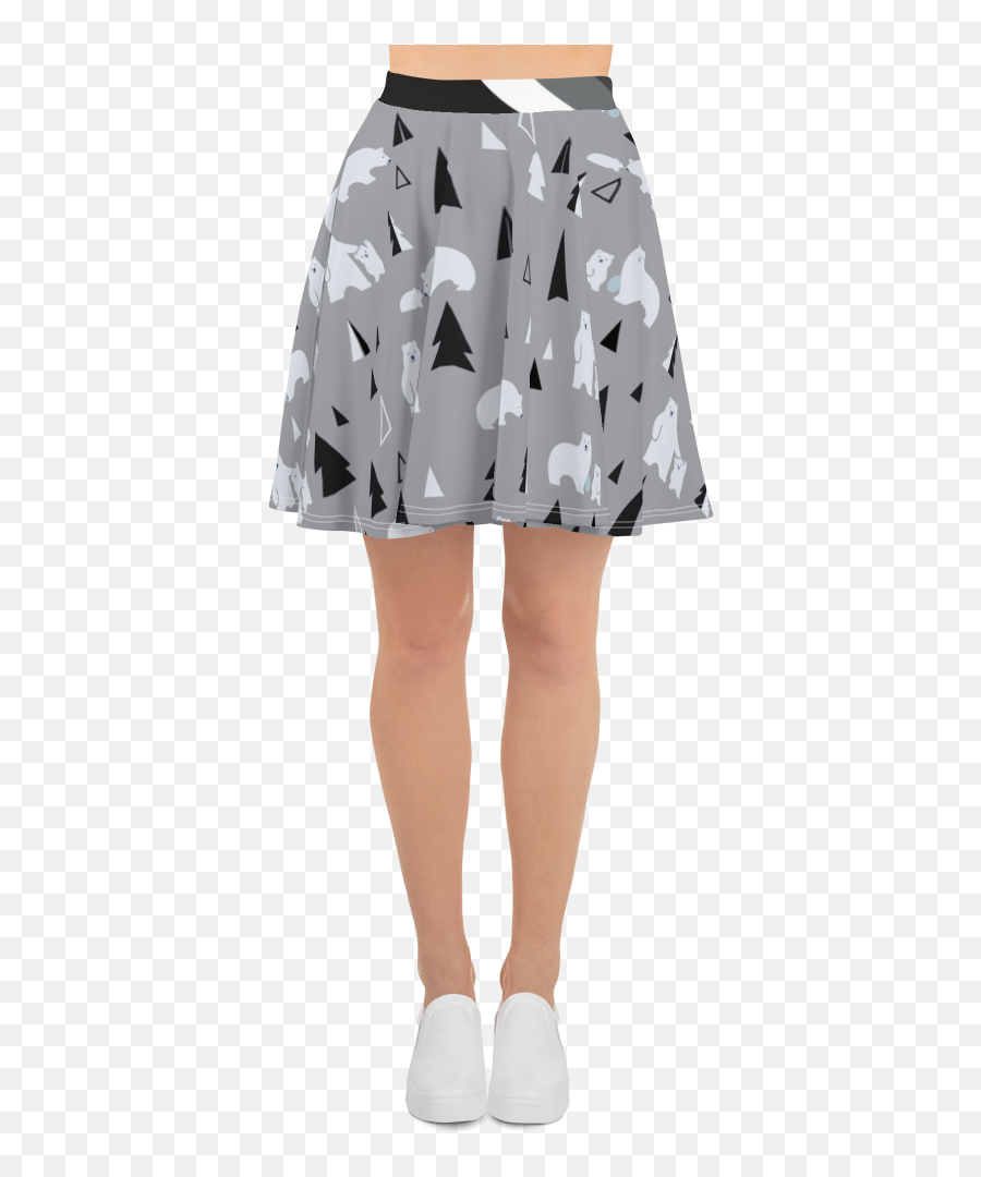 Ice Bear Pattern Skater Skirt - Skirt Png,Ice Bear Png