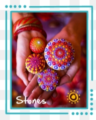 Colourful Artistry Mandala Stones Elspeth Mclean - Dot Png,Stones Png