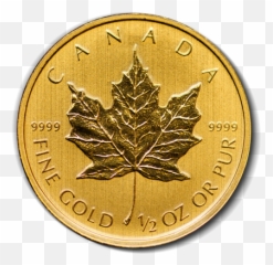 12 Oz Canadian Gold Maple Leaf Random Year - Coins png
