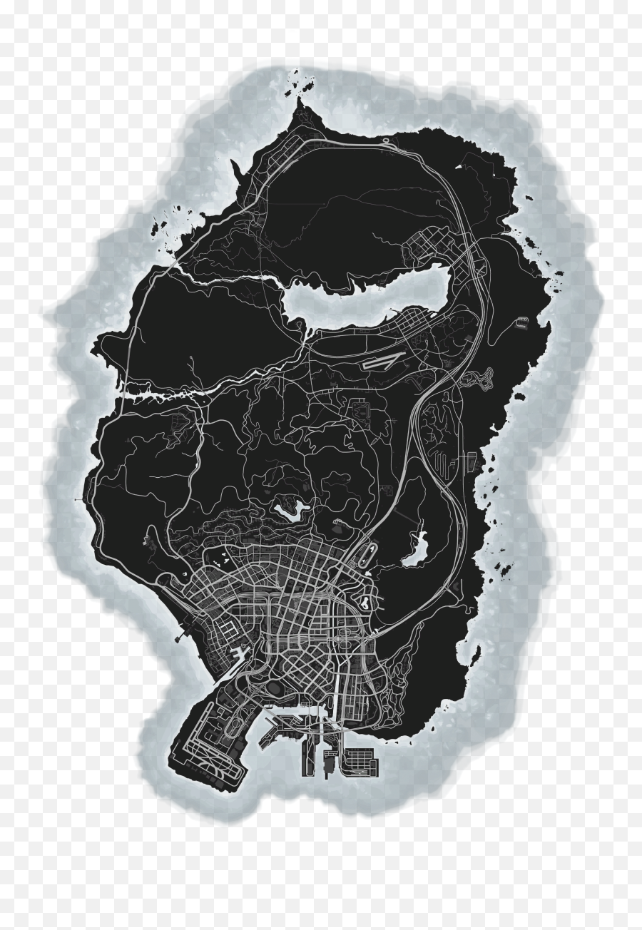 High Resolution Version Of The Ps4x1pc Map For You Png Gta5