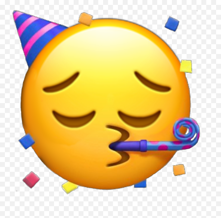Emoji Emojis Sad Celebration Sticker - Party Emoji Png,Celebration Emoji Png