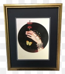 Vintage Gold Frame Gucci Spider U0026 Butterfly Hand - Poster png