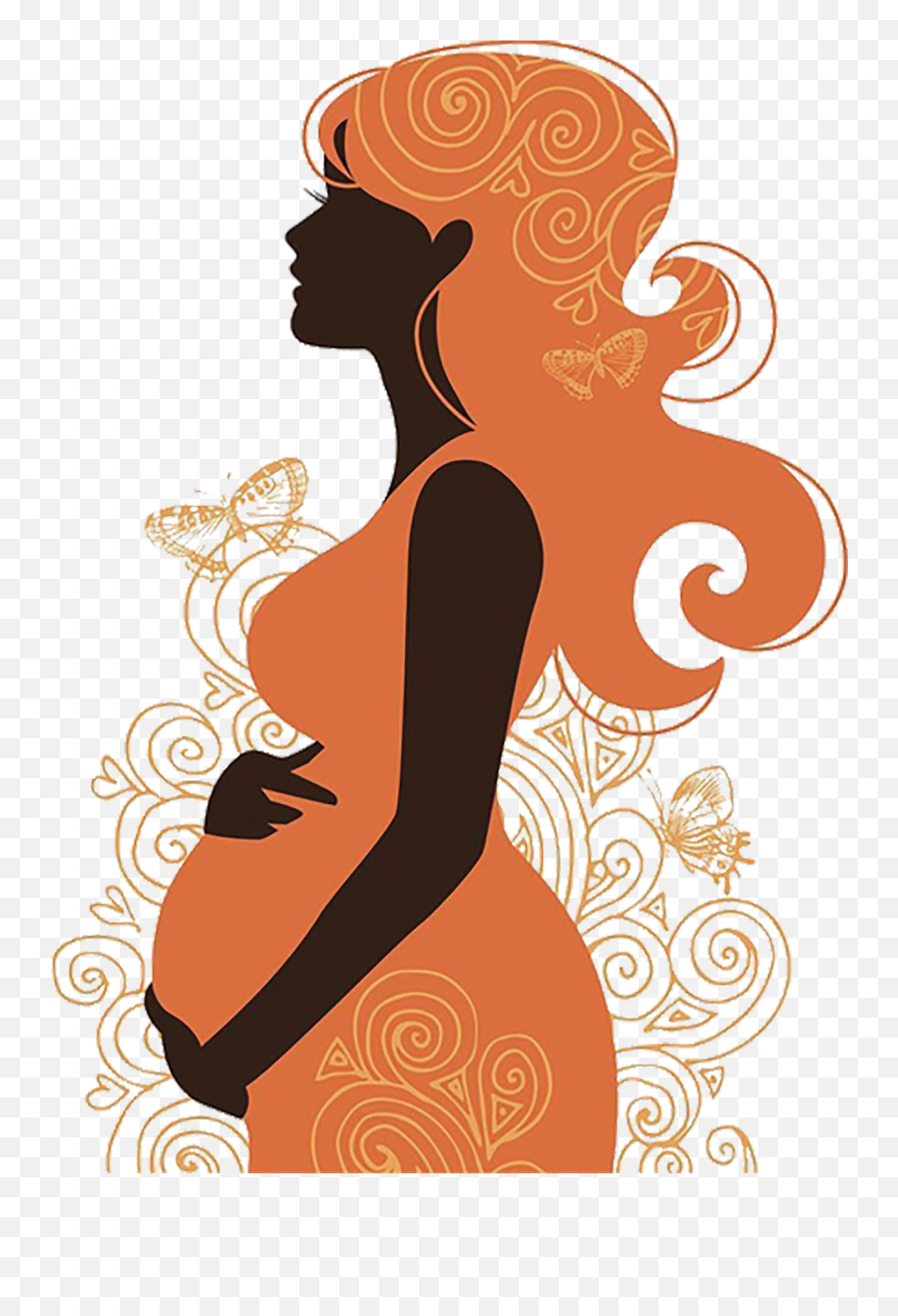 Pregnancy Woman Silhouette Clip Art - Vector Pregnant Women Pregnant Women Vector Art Png,Pregnant Woman Png