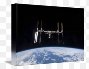 International Space Station In Orbit Over Earth By Stocktrek Images - Vertical Png,Space Station Png