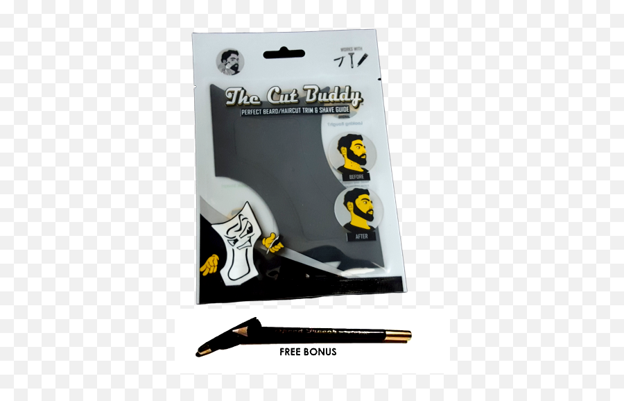 The Cut Buddy Free Pen Hairline Beard Lining Guide Tool Shark Tank Multi Curve - Eye Liner Png,Pubic Hair Png