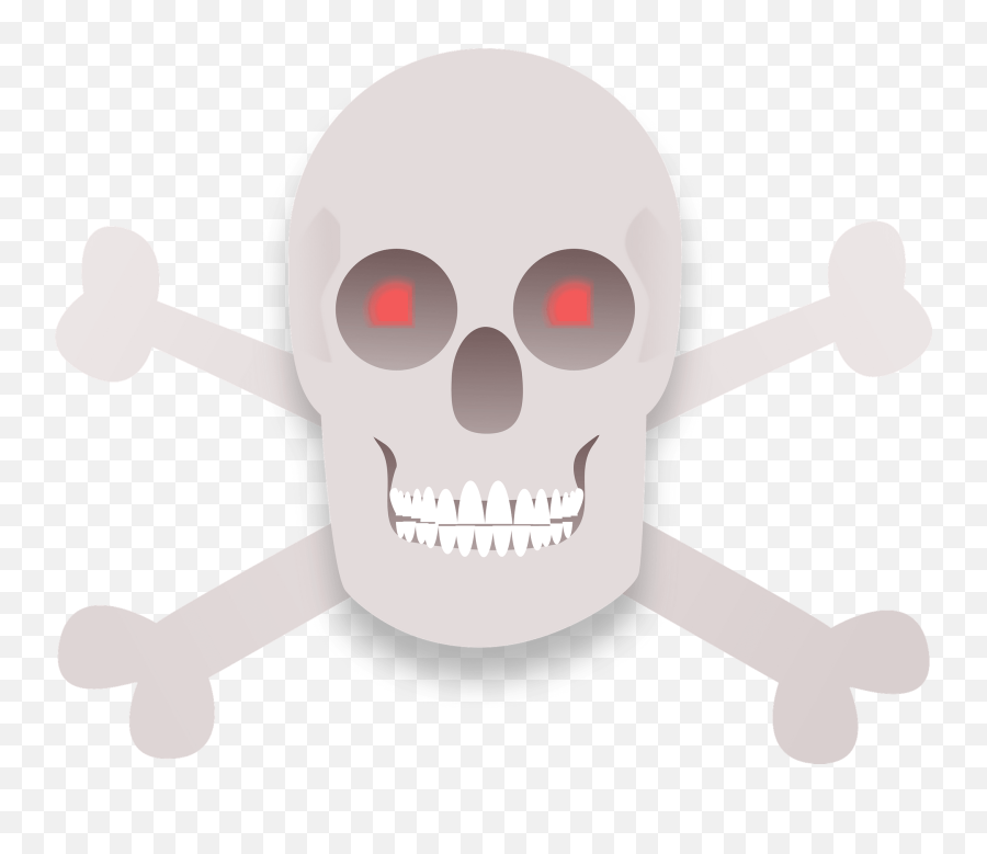 Skull And Cross Bones Clipart - Creepy Png,Skull And Crossbones Transparent
