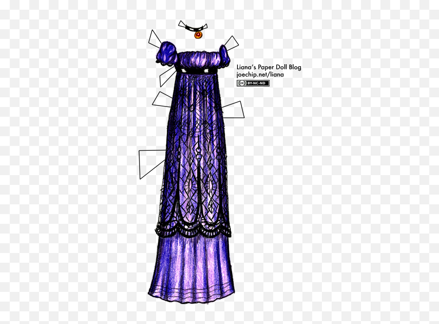Black Ribbon Lianau0027s Paper Dolls - Paper Doll Dresses Purple Png,Lace Ribbon Png