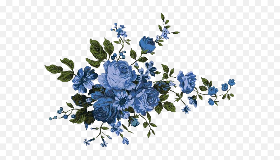 Blue Floral Png Free Download Mart - Navy Blue Flowers Png,Blue Flowers Png