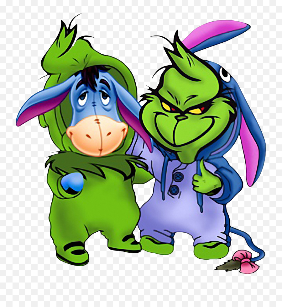 Best Friends Eeyore And Grinch Shirt Sweater Hoodie - Baby Tigger And Eeyore Png,Eeyore Transparent
