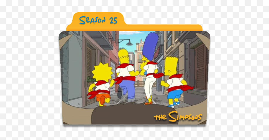 The Simpsons Season 25 Icon - Simpsons Running Of Bulls Png,Icon 25