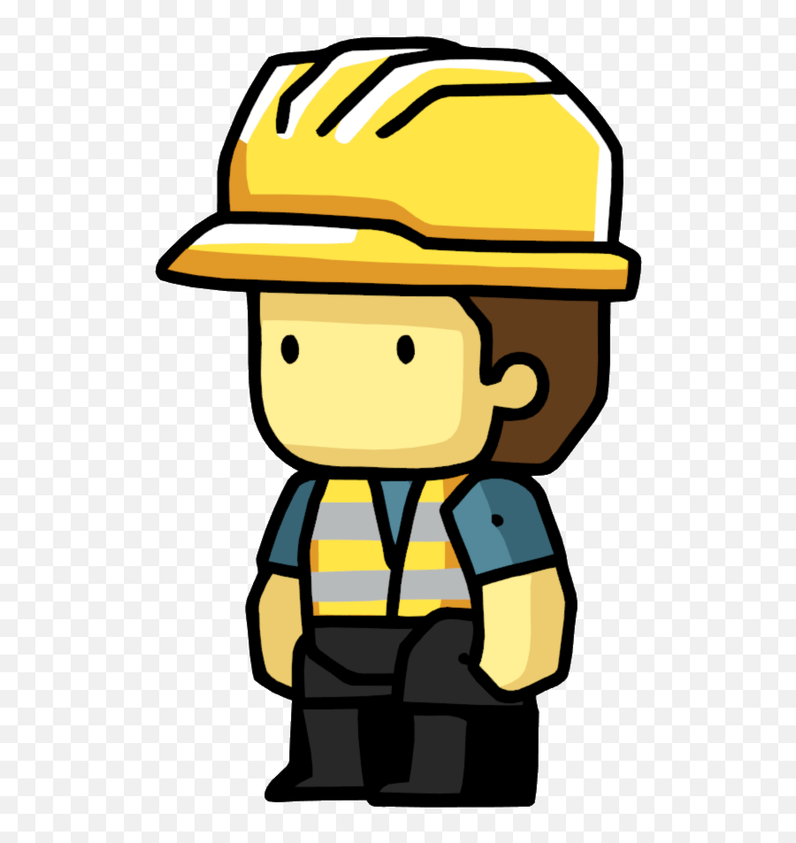Scribblenauts Construction Worker Transparent Png - Stickpng Construction Worker Cartoon Transparent,Construction Worker Png