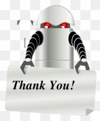 Robot With Thank You Sign Svg Vector - On A Wheel png