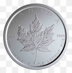 Pure Silver Coin U2013 W Mint Mark Maple Leaf - 2020 Silver Maple Leaf Png,Canada Maple Leaf Png