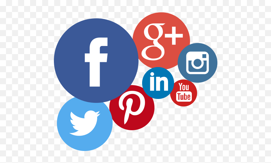 Download Hd Social Icons Circles - Social Media Icons Social Media Png,Social Icon Buttons