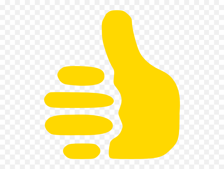 Yellow Thumbs Up Clip Art - Vector Clip Art Sign Language Png,Thumbs Up Icon