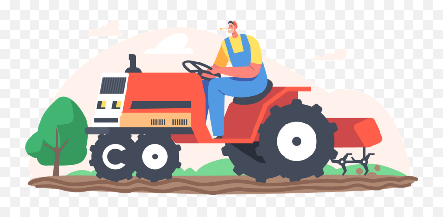 Plow Icon - Download In Colored Outline Style Acciones Realisa El Agricultor Animado Png,Plow Icon