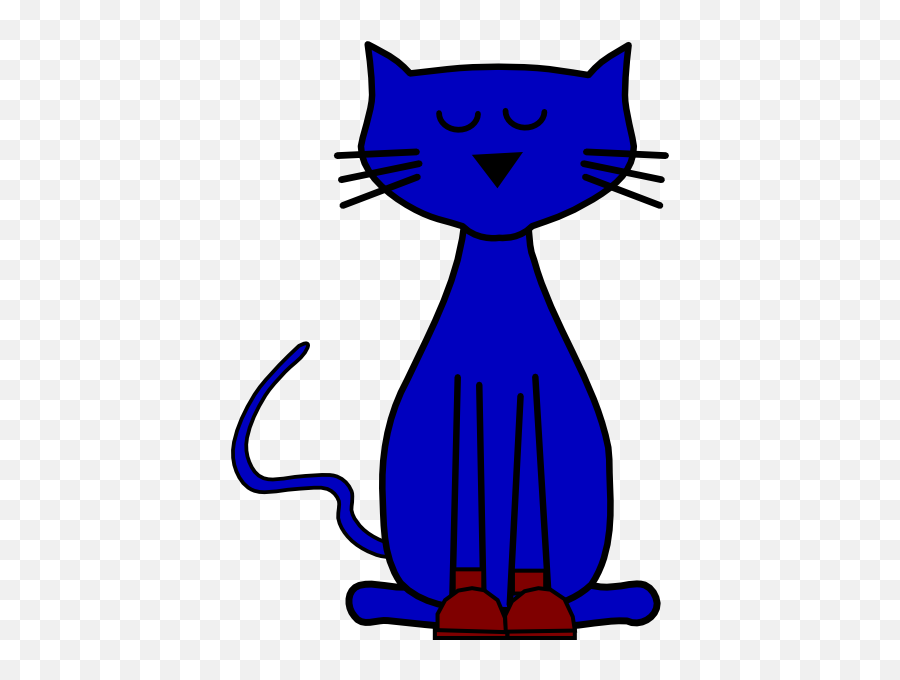 Png Svg Black And White - Cat Red Clip Art,Pete The Cat Png