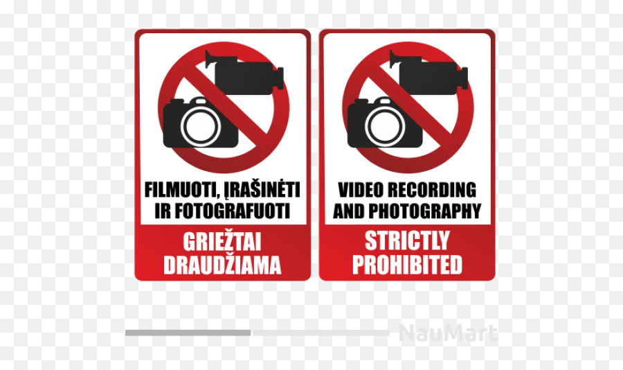 Video Recording And Photography Prohibited Sign Sticker - Graphic Design Png,Prohibited Sign Png