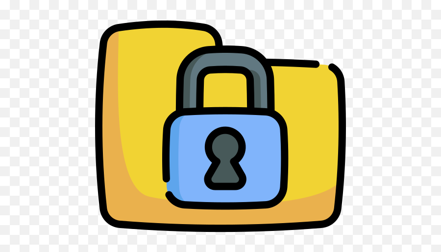 Folder - Free Security Icons Vertical Png,Lock Icon On Folder