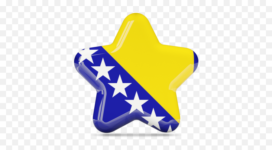 Star Icon Illustration Of Flag Bosnia And Herzegovina - Bosnia And Herzegovina Flag Map Png,Star Icon Yellow\