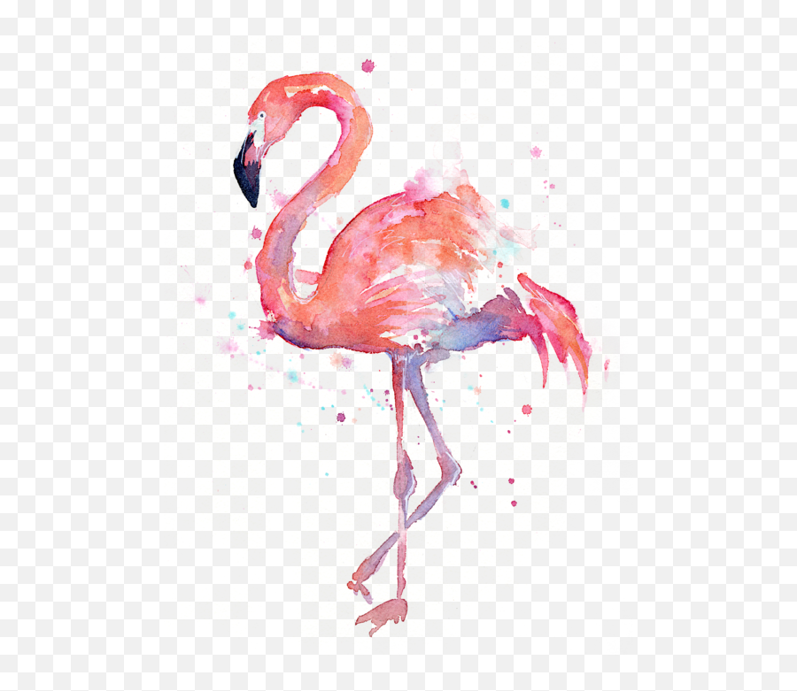 Flamingo Clipart Watercolor Transparent - Flamingo Watercolor Painting Png,Flamingo Transparent Background