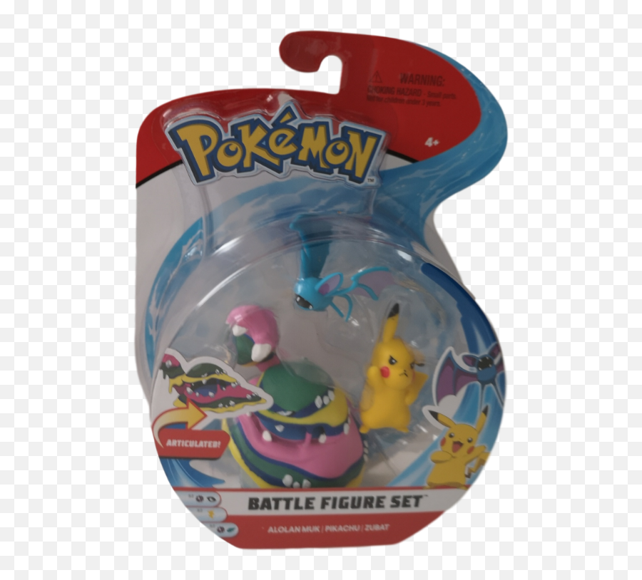 Pokemon Battle Figure Set - Alolan Muk Pikachu Zubat Pokemon Battle Figure Aerodactyl Png,Zubat Png