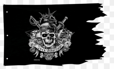 Jack Sparrow Jolly Roger Pirate Flag - Pirates Of The Caribbean Art Notebook Png,Pirate Flag Png