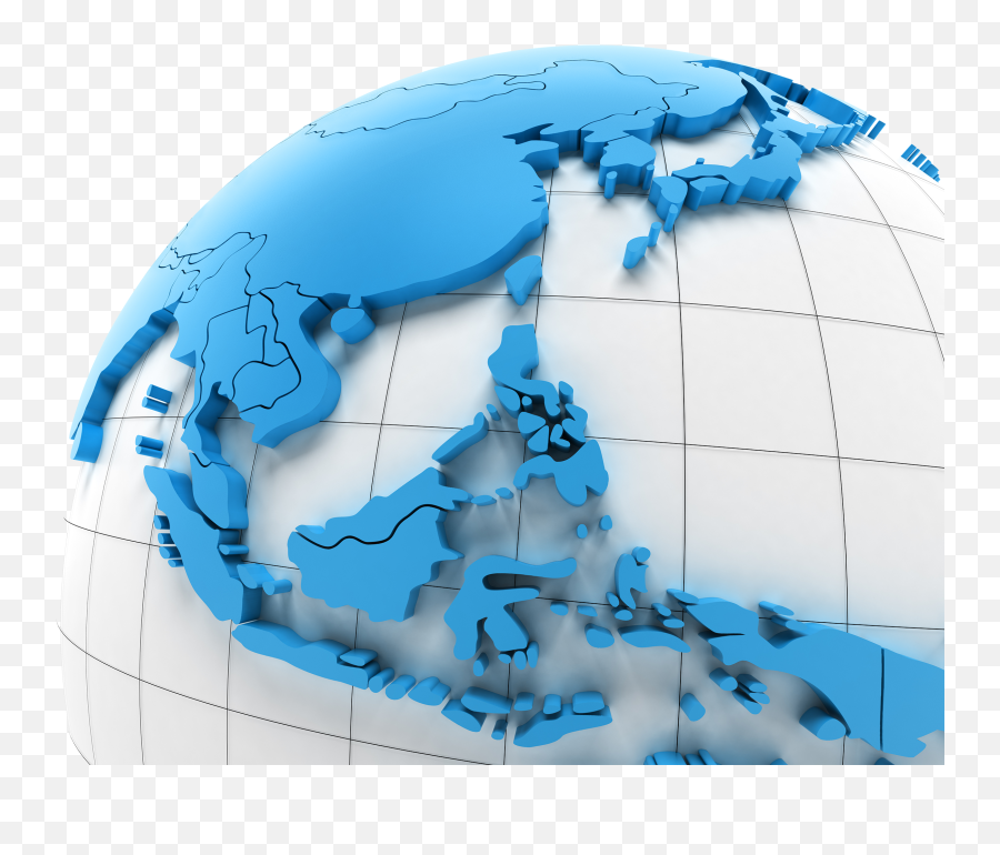 Download Blue Electric Globe Asia Southeast East Hq Png - Globe Southeast Asia,Globe Png