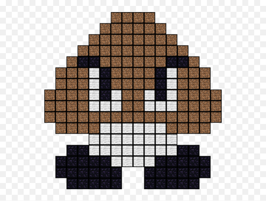 Download Minecraft Pixel Art Mario Goomba Png Image With No - Goomba Super Mario Bros,Goomba Png