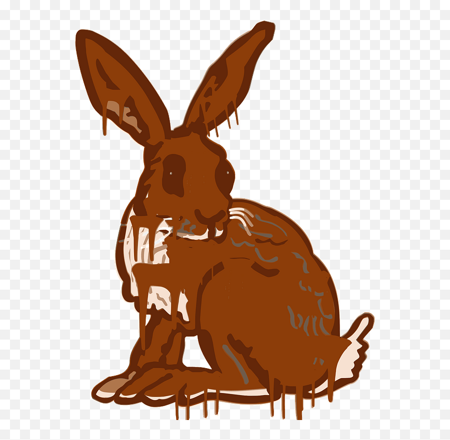 Creepy Chocolate Rabbit Clipart Free Download Transparent - Rabbit Png,Rabbit Clipart Png
