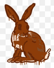 Creepy Chocolate Rabbit Clipart Free Download Transparent - Rabbit png