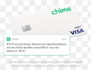 Chime - Banking with No Hidden Fees and Free Overdraft Debit Card png