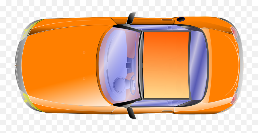 Car Vehicle Orange - Mobil Tampak Atas Png,Car Top Png