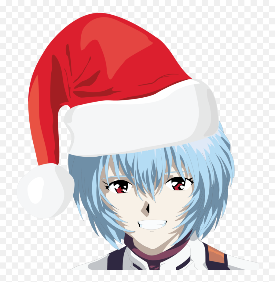 Rei - Rei Ayanami Christmas Hat Png,Rei Ayanami Png