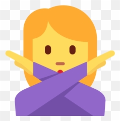 Person Gesturing No Emoji Meaning - With Crossed Arms png