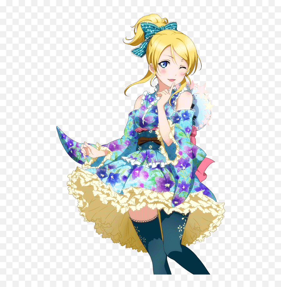 Love Live Eli Yukata Png Ayase Transparent