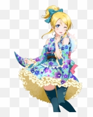 Love Live Eli Yukata Png Ayase Transparent