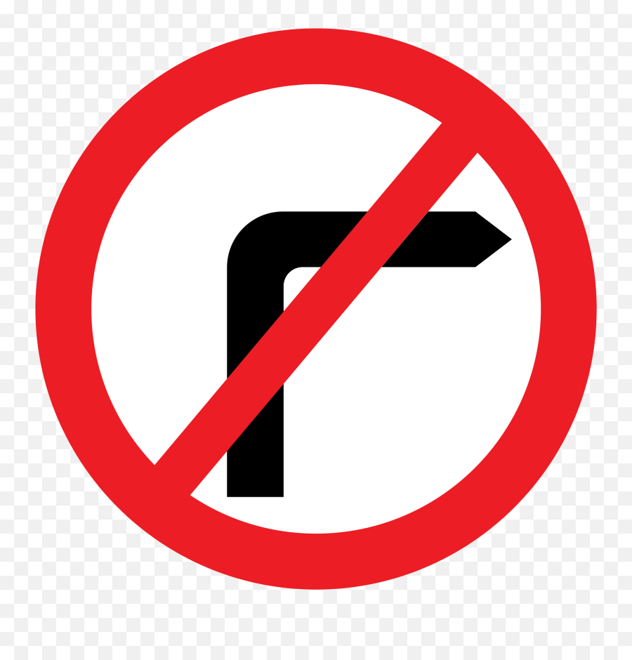 Uk Traffic Sign - Uk Road Signs No Right Turn Png,Highway Sign Png