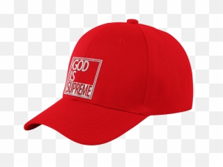 God Is Supreme Logo Dad Hat White U0026 Red - Maga png