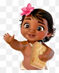 Baby Moana - Clipart png