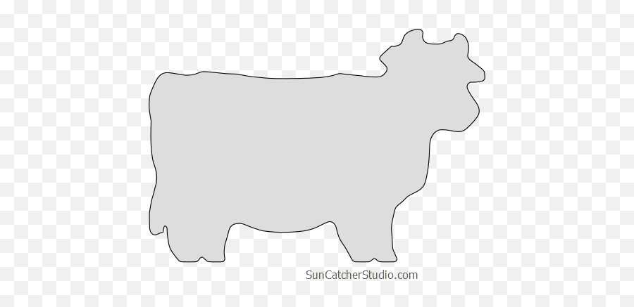 Cow Cutting Board Design Pattern Stencil - Preschool Printable Cow Template Png,Cows Png
