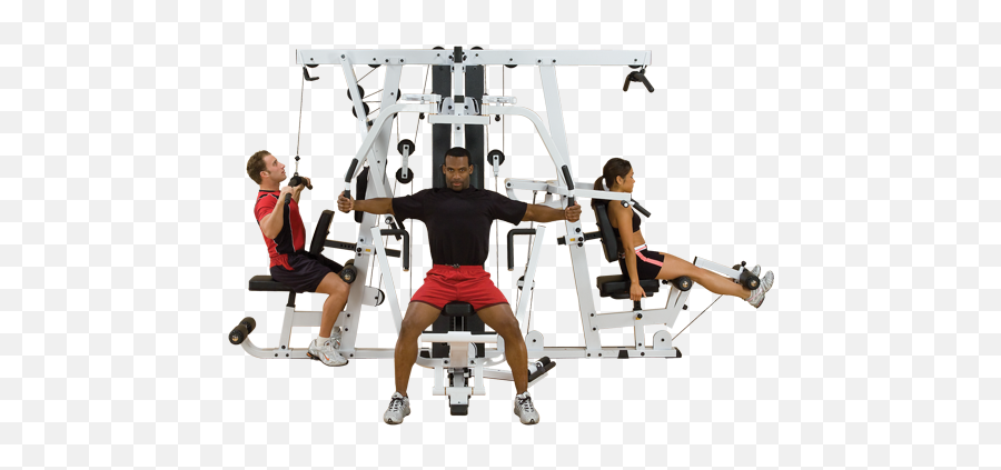 Body Solid Exm4000lps 3 People Complex Home Gym Machine - Body Solid Exm 4000 Png,Gym Png